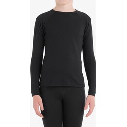 Icebreaker Merino 200 Oasis LS Crewe para niños, negro