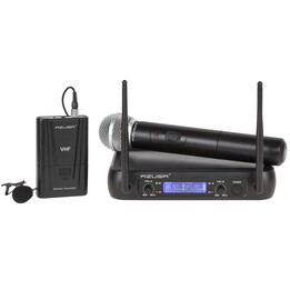 Microfono VHF a 2 canali WR-358LD (1 microfono a mano + 1 clip)