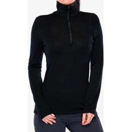 Icebreaker Merino 260 Tech LS con media cremallera para mujer, negro