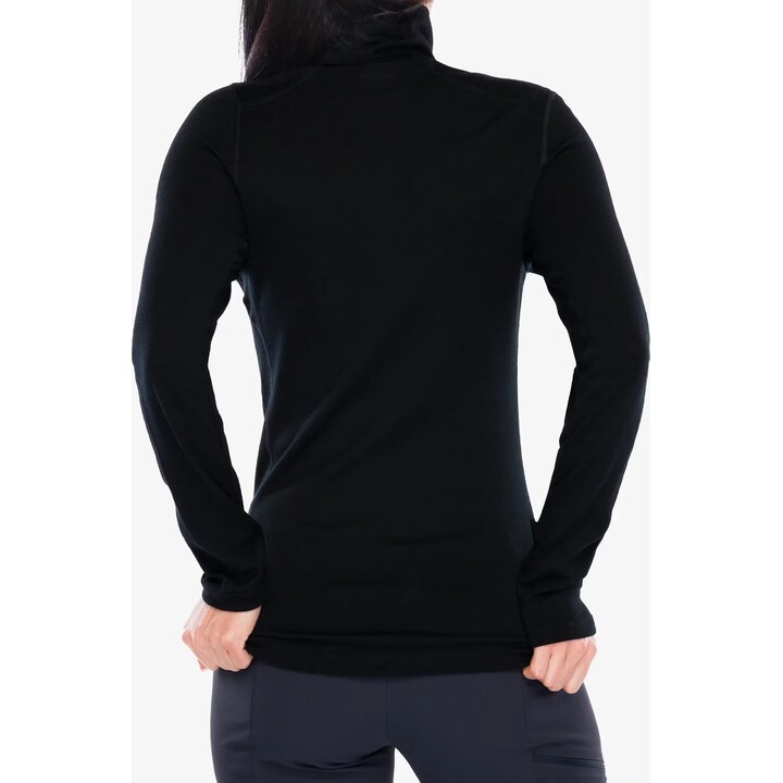 Icebreaker Merino 260 Tech LS con media cremallera para mujer, negro