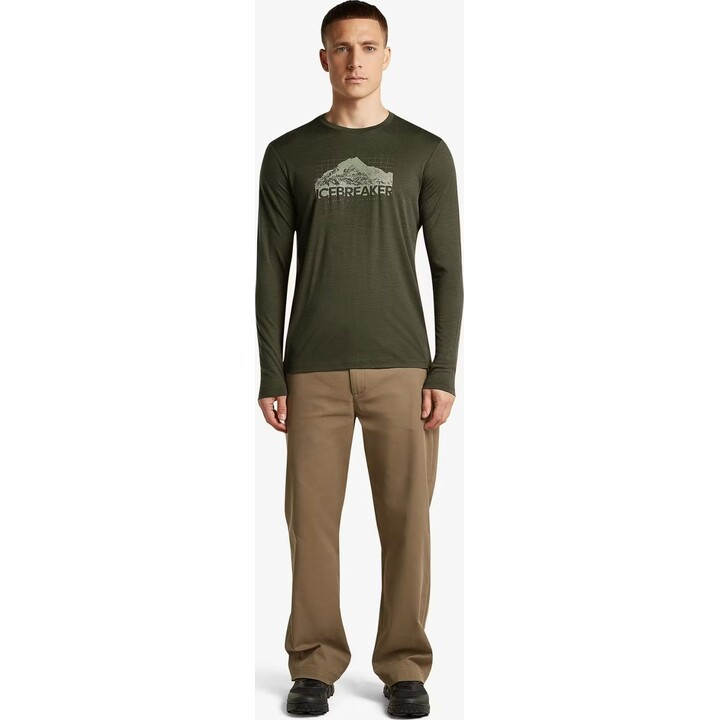 Icebreaker Merino 150 Tech Lite LS Tee Aoraki Explorer Dark Loden M