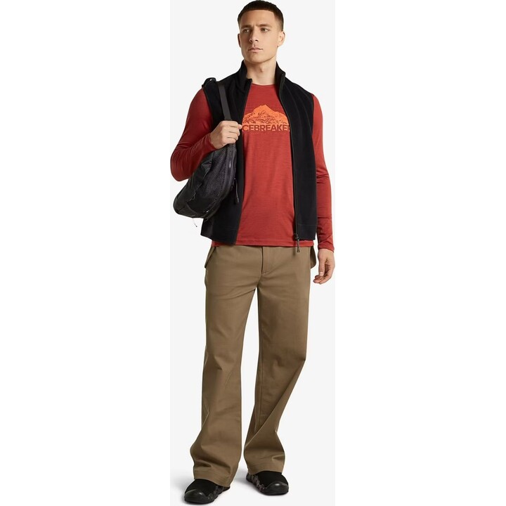 Camiseta de manga larga Icebreaker Merino 150 Tech Lite, modelo Aoraki Explorer, color ágata, talla XL