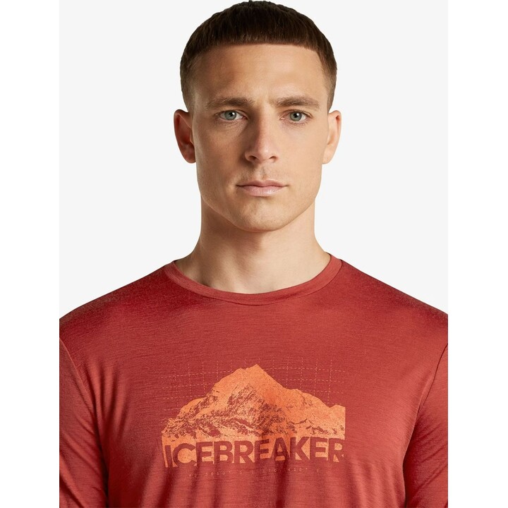 Camiseta de manga larga Icebreaker Merino 150 Tech Lite, modelo Aoraki Explorer, color ágata, talla XL