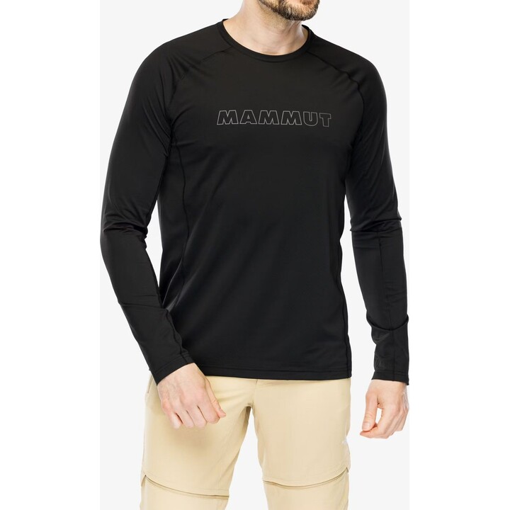 Camiseta de manga larga Mammut Selun FL Logo, negra, talla M
