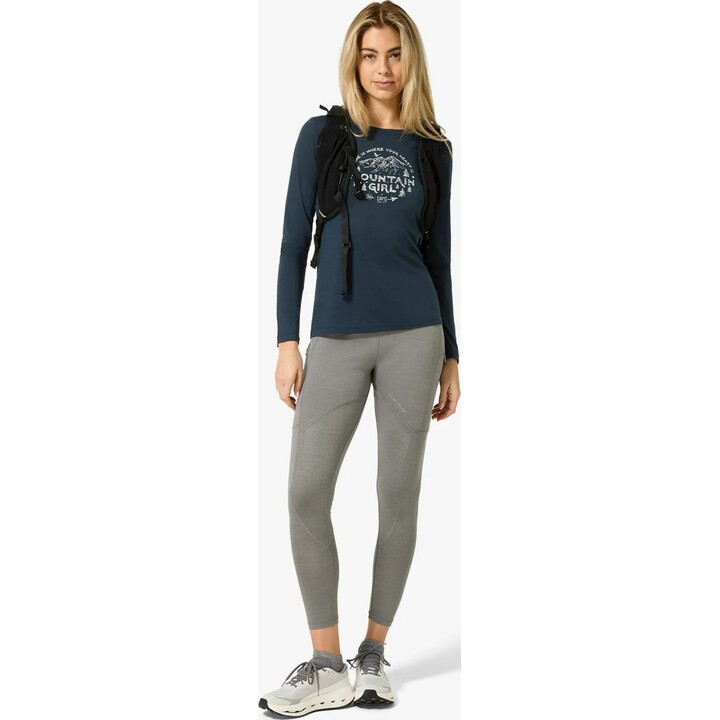Super.natural Mountain Girl LS Women’s Shirt Blueberry/White Stone S
