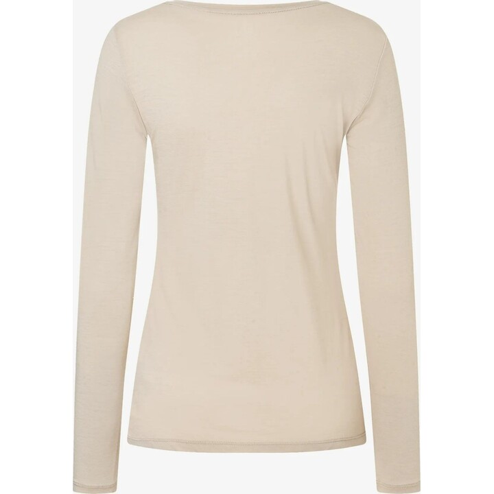 Camiseta de manga larga para mujer Super.natural Alpes LS, color W.Pepper/Eucalyptus/F.White, talla S