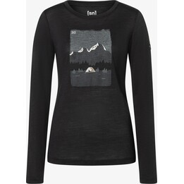 Camiseta de manga larga para mujer Super.natural Outdoor Night, color negro azabache/cobre/varios, talla S