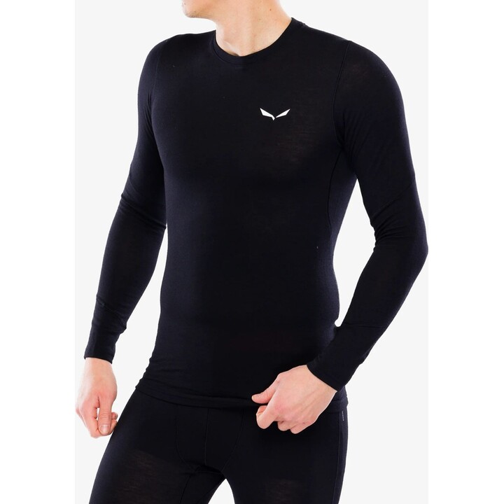 Salewa Cristallo Warm AMR L/S Tee Men Black