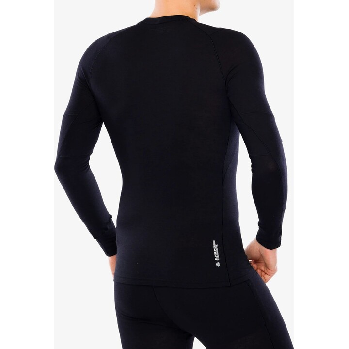Maglietta a maniche lunghe Salewa Cristallo Warm AMR da uomo, nera
