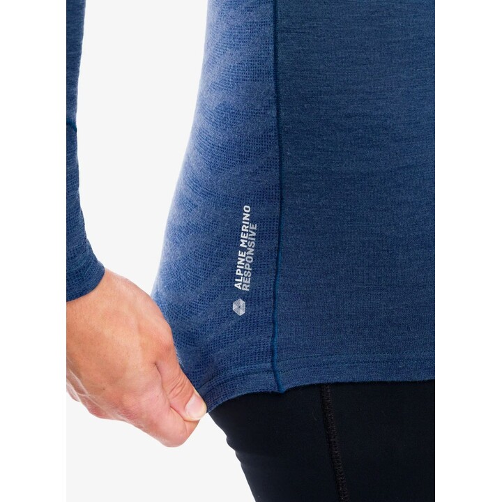 Camiseta de manga larga Salewa Cristallo Warm Amr, color denim oscuro, talla L