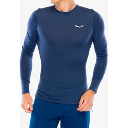 T-shirt à manches longues Salewa Cristallo Warm Amr, couleur « Dark Denim », taille M