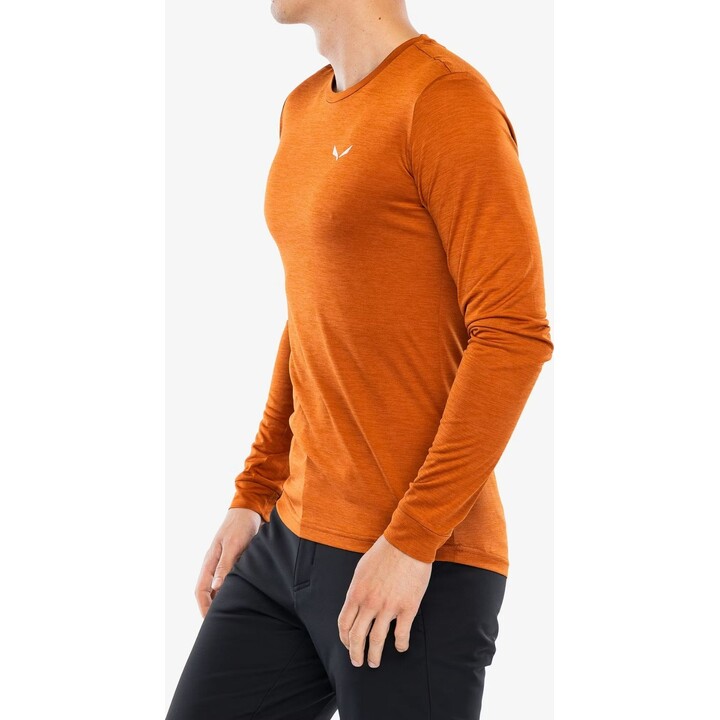 Camiseta de manga larga Salewa Puez Melange Dry, color marrón Bombay Melange, talla L