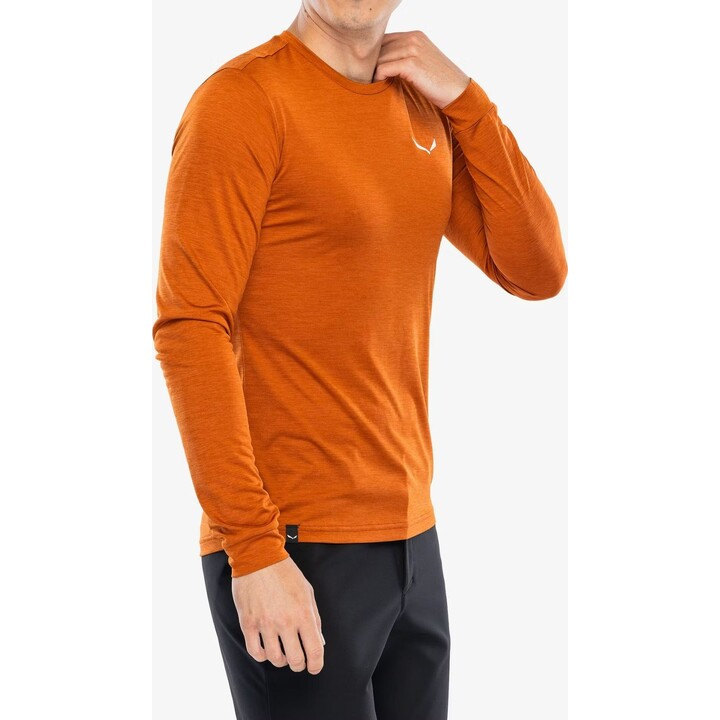 Salewa Puez Melange Dry L/S Tee Bombay Brown Melange M