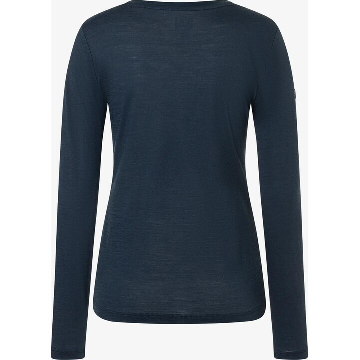 Camisa de manga comprida Super.natural Berggluck LS para mulher, cor Blueberry/Feather Grey, tamanho S