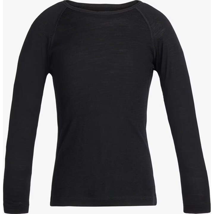 Icebreaker Merino 200 Oasis LS Crewe para niños, negro