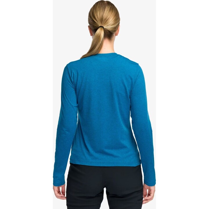 Camiseta gráfica de manga larga para mujer Columbia Parsons Point, color azul Phoenix/All Terrain, talla M
