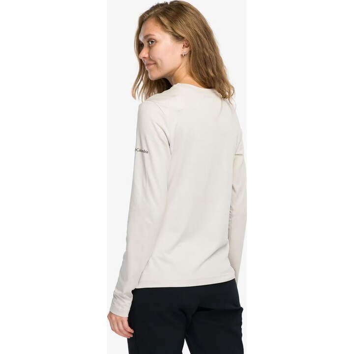 Columbia Parsons Point Damen-T-Shirt mit Aufdruck und langen Ärmeln, Dark Stone/All Terrain, Größe M