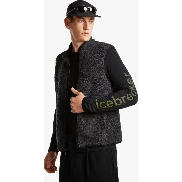 Camiseta Icebreaker Merino 150 Tech Lite LS IB Vertical, negra, talla M