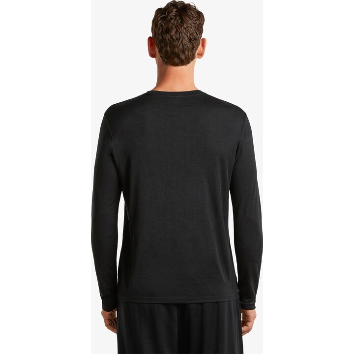 Camiseta Icebreaker Merino 150 Tech Lite LS IB Vertical, negra, talla M