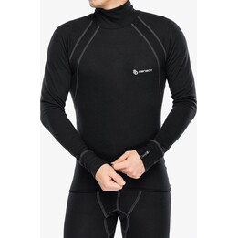 Camiseta interior de manga larga con cuello alto y doble cara «Sensor», color negro, talla L