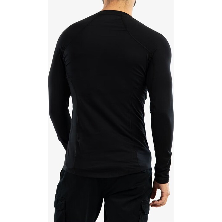 Camiseta interior de manga larga elástica de peso medio Columbia para hombre, color negro, talla S