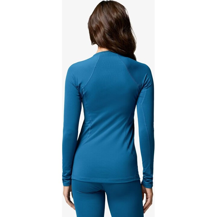 Camiseta interior de manga larga elástica de peso medio Columbia, color azul Phoenix, talla S