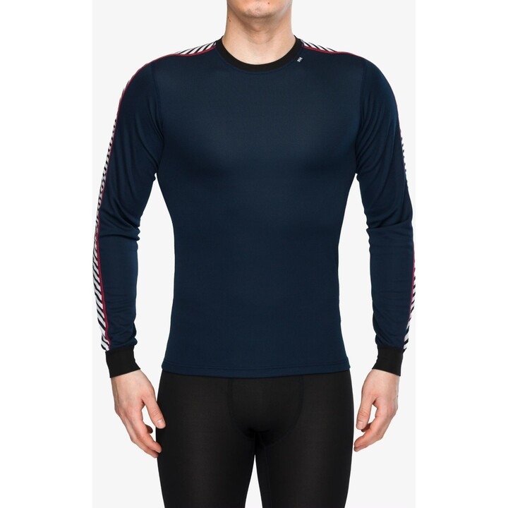 Helly Hansen HH LIFA Stripe Crew Long-Sleeve Base Layer Navy L