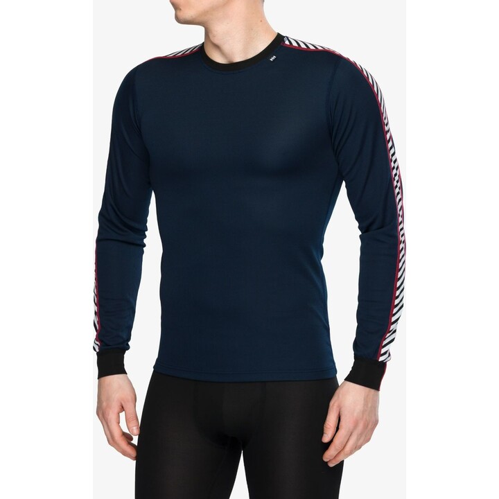 Helly Hansen HH LIFA Stripe Crew Long-Sleeve Base Layer Navy M