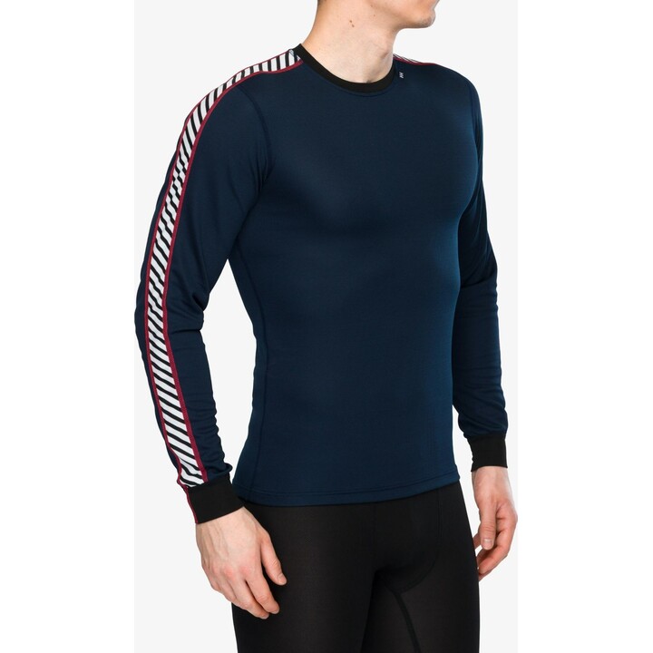 Helly Hansen HH LIFA Stripe Crew Long-Sleeve Base Layer Navy M