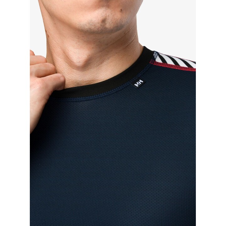 Helly Hansen HH LIFA Stripe Crew Long-Sleeve Base Layer Navy M