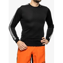 Camisola interior de manga comprida Helly Hansen HH LIFA Stripe Crew, preta, tamanho L