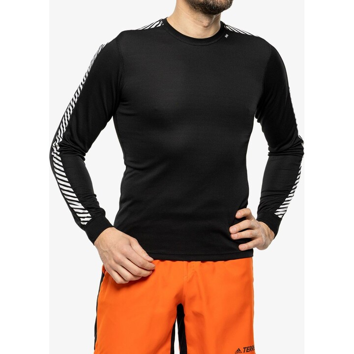 Camiseta interior de manga larga Helly Hansen HH LIFA Stripe Crew, negra, talla L
