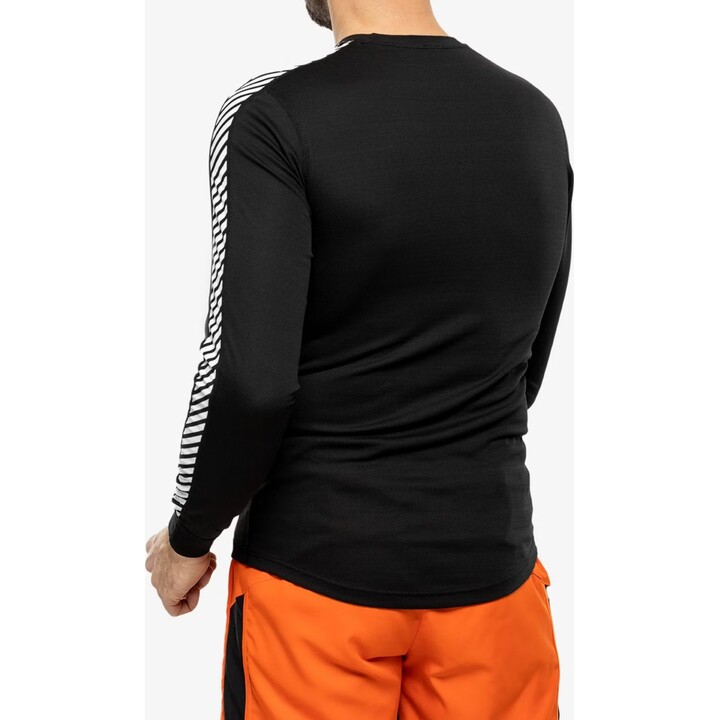 Helly Hansen HH LIFA Stripe Crew Langarm-Unterhemd, schwarz, Größe L