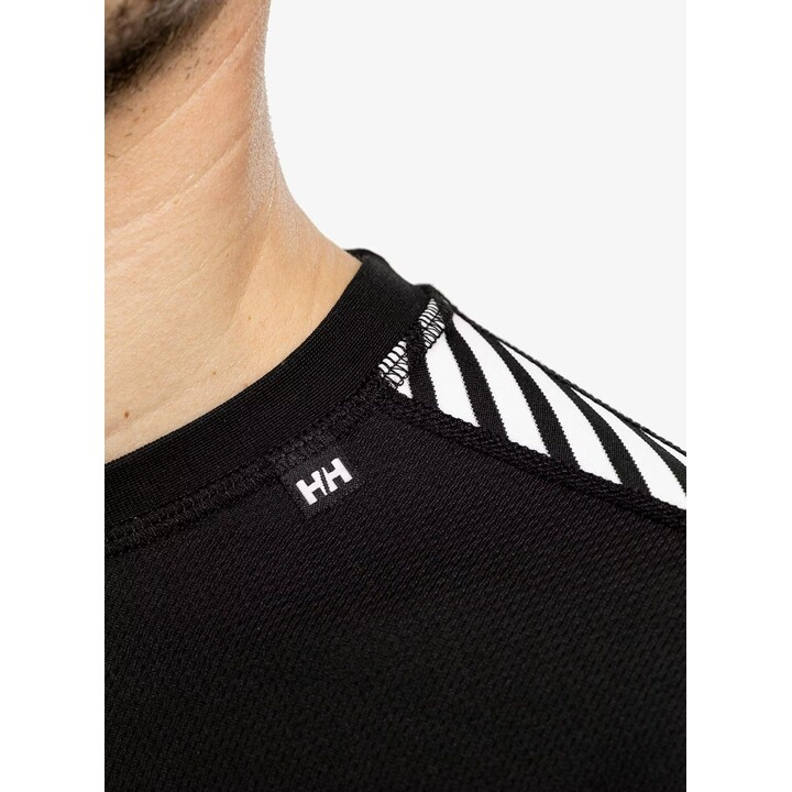 Camiseta interior de manga larga Helly Hansen HH LIFA Stripe Crew, negra, talla L