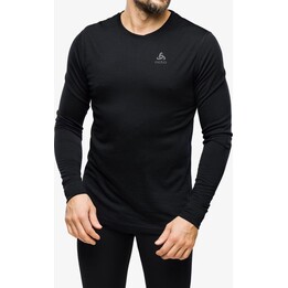 Camiseta interior de manga larga Odlo Natural Merino 200, color negro, talla XXL