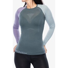 Camiseta interior de manga larga Ortovox 120 Comp Light para mujer, color gris ártico oscuro, talla L