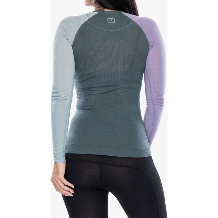 Camiseta interior de manga larga Ortovox 120 Comp Light para mujer, color gris ártico oscuro, talla L