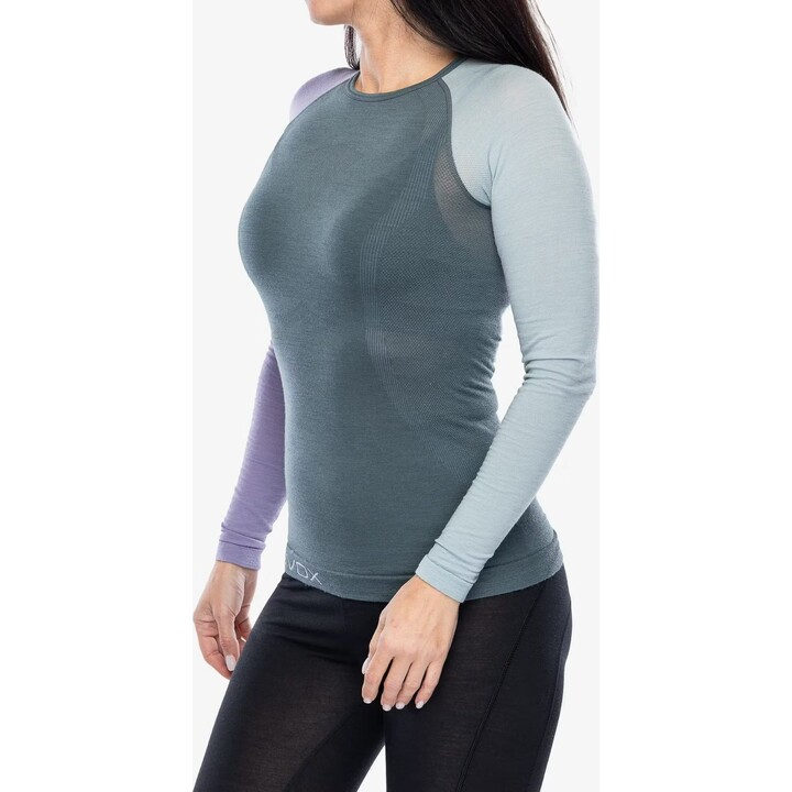 Camiseta interior de manga larga Ortovox 120 Comp Light para mujer, color gris ártico oscuro, talla L