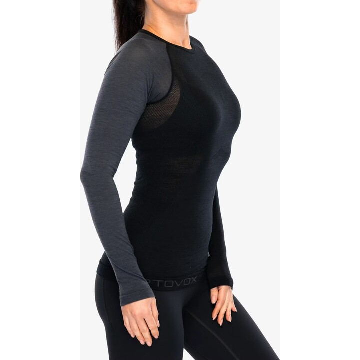 Ortovox 120 Comp Light Long Sleeve Base Layer Women Black Raven XS