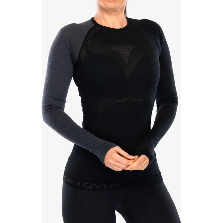 Ortovox 120 Comp Light Long Sleeve Base Layer Women Black Raven XS