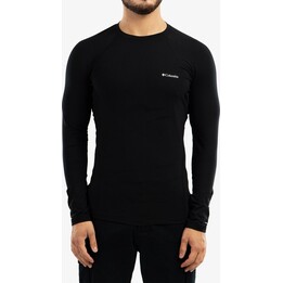 Camisola interior de manga comprida para homem Columbia, de peso médio e elástica, preta, tamanho L