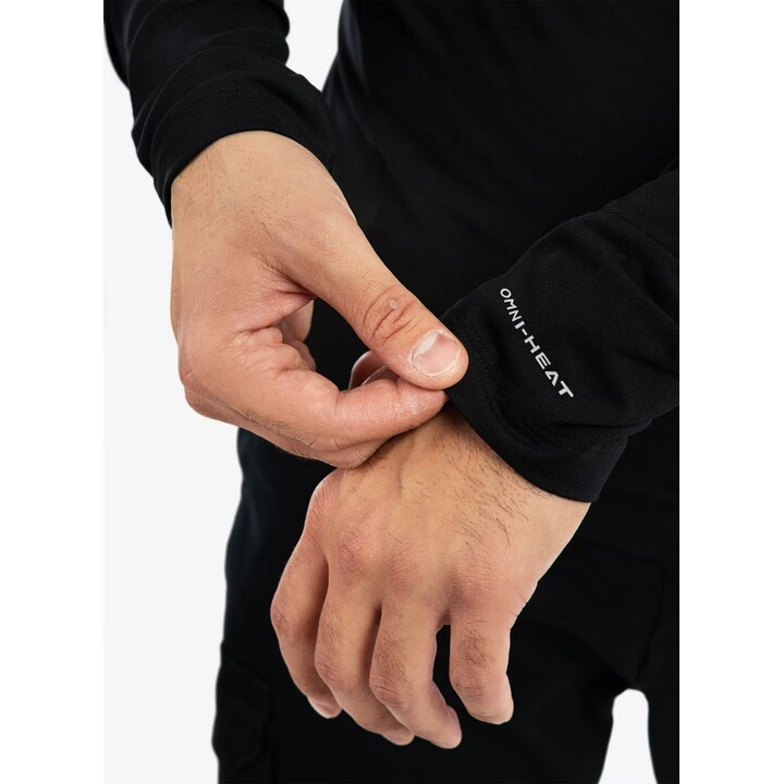 Columbia Midweight Stretch Herren-Unterhemd mit langen Ärmeln, schwarz, Größe L