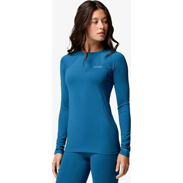 Camiseta interior de manga larga para mujer Columbia, de peso medio y elástica, color azul Phoenix, talla M