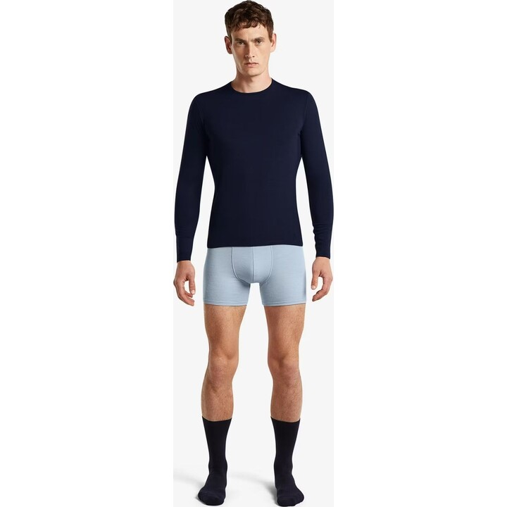Camisola interior Icebreaker Merino 150 Anatomica LS Crewe para homem, cor Midnight Navy, tamanho L