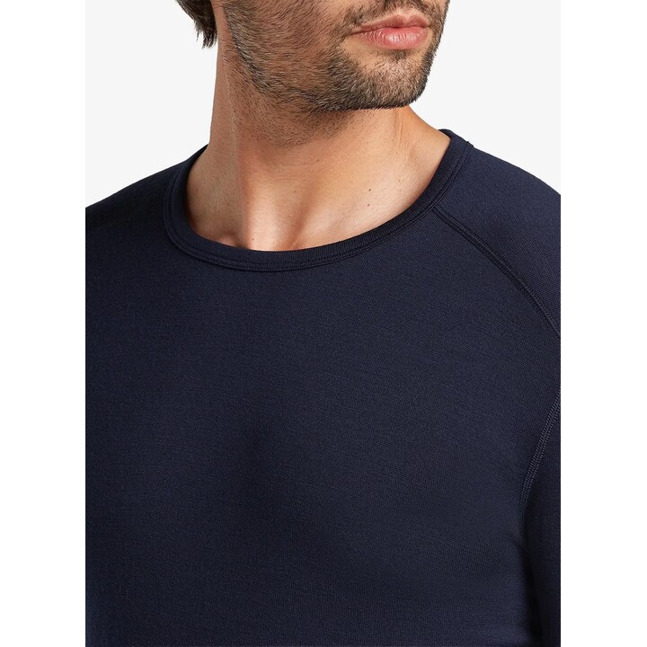 Icebreaker Merino 260 Tech LS Crewe para hombre, azul marino