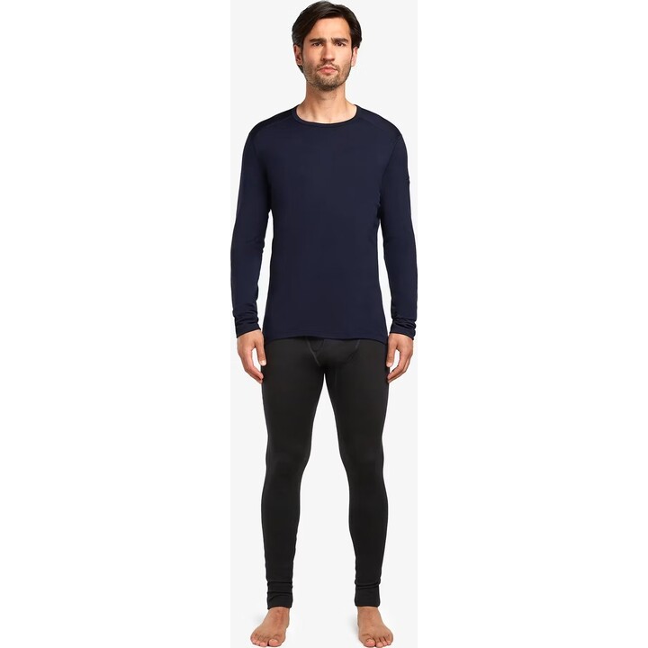 Icebreaker Merino 260 Tech LS Crewe para hombre, azul marino