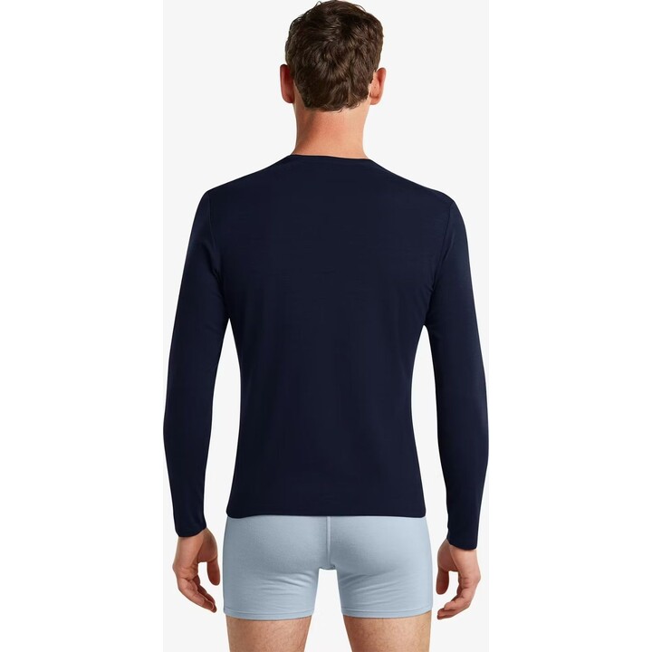 Sous-vêtement technique Icebreaker Merino 150 Anatomica LS Crewe pour homme, couleur Midnight Navy, taille M