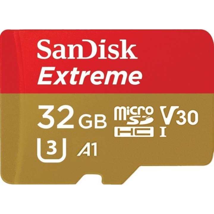 Scheda Micro SDHC SanDisk Extreme da 32 GB UHS-I U3 A1 Classe 10 100 MB/s + adattatore SD