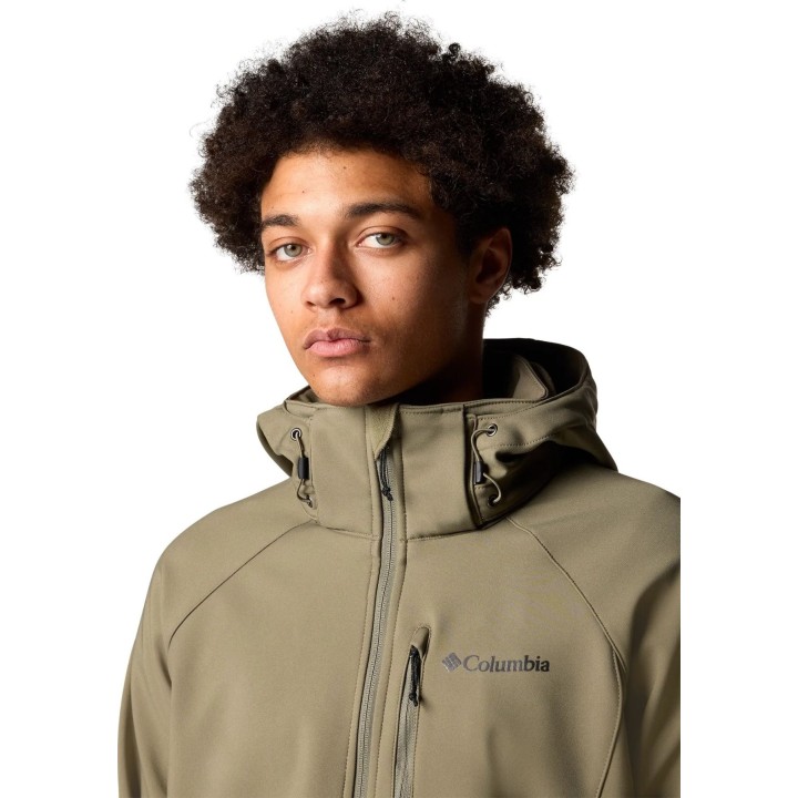 Chaqueta Softshell Columbia Cascade Ridge III, color verde piedra, talla M
