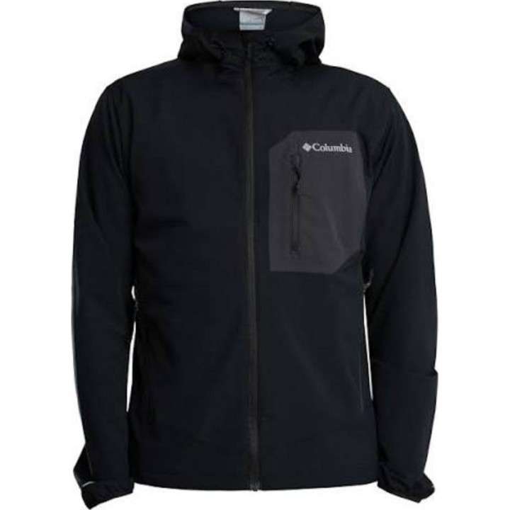 Chaqueta softshell con capucha Columbia Tall Heights III, negra, talla M